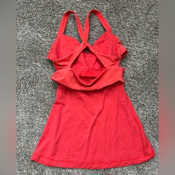 Lululemon Athletica Orange Cross-Front Tank Top - Picture 2 of 4